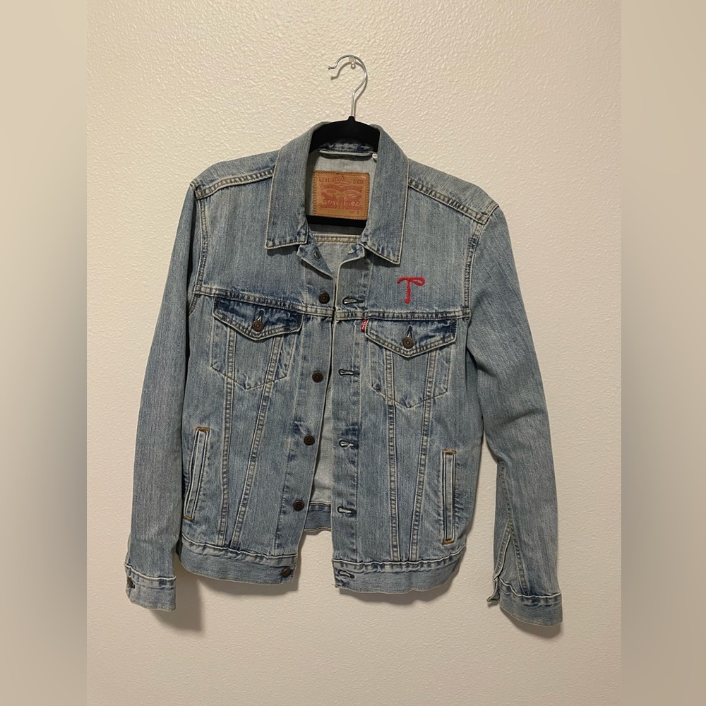 Custom Levi’s trucker jacket T - Flower design
